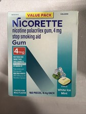 Nicorette Gum 4 MG White Ice Mint 160 Pieces NEW EXP 2027/28