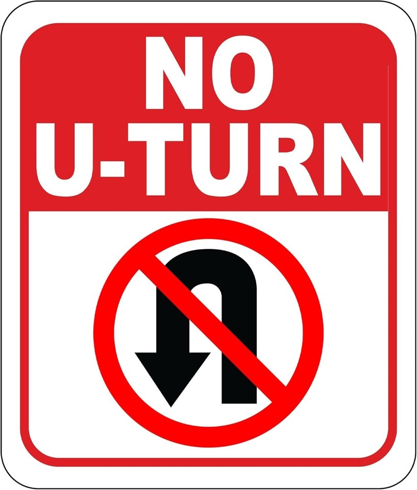 No U-Turn Symbol metal Aluminum composite outdoor sign long-lasting | eBay