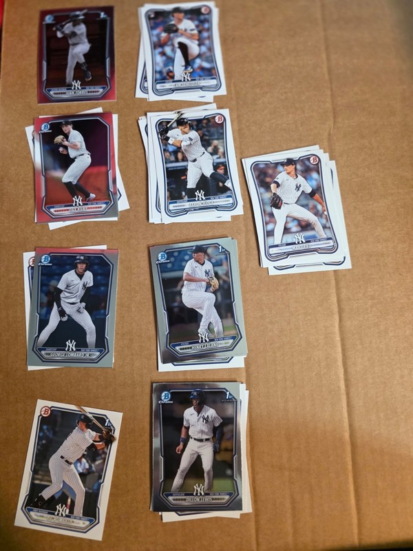 Lot of 23 New York Yankees 2026 Bowman baseball cards