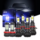 For Ford Explorer Utility 2011-2015 LED Headlight Hi-Low Fog Light CSP Bulbs Kit