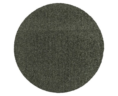 Kurzflorteppich Maschinenwebteppich Dunkelgrün Polypropylen Uni Rund Ø 120 cm