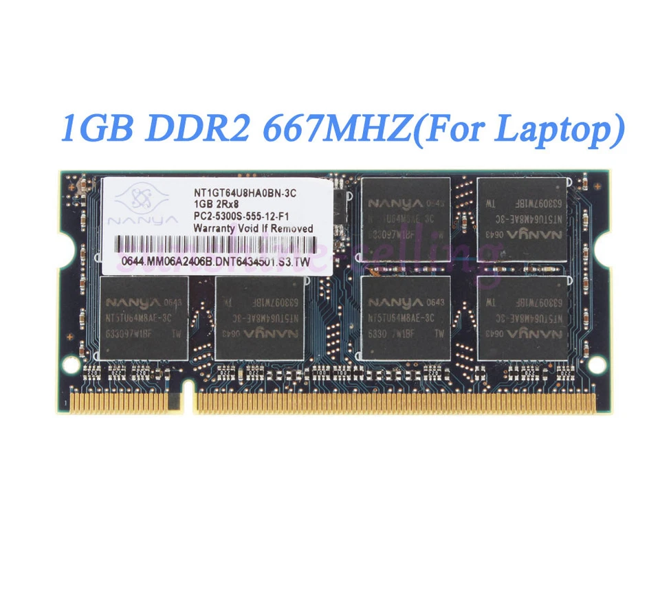 Lot Nanya 4G 2G 1G PC2/3 5300 6400 DDR2 667 800 DDR3 1333MHz Laptop Memory RAM @ - Image 2 of 4