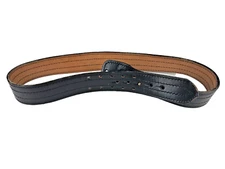 Dutyman 4011U Duty Belt Black Full Grain Leather 4-Row Stitch 52.5"x 2.25"