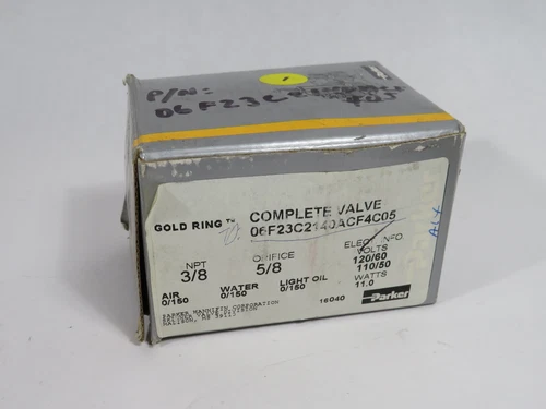 Parker 06F23C2140ACF4C05 Solenoid Valve 120V@60Hz 110V@50Hz 3/8" NPT NEW