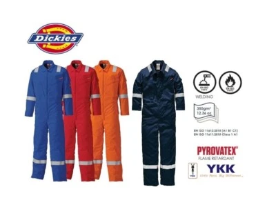 Dickies 200 gm isoliert Pyrovatex gesteppt gepolstert FR Coverall Hi Viz FR5409