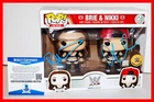 Brie Nikki Bella Signed Autographed Twins WWE Wrestling Funko Pop Beckett PSA