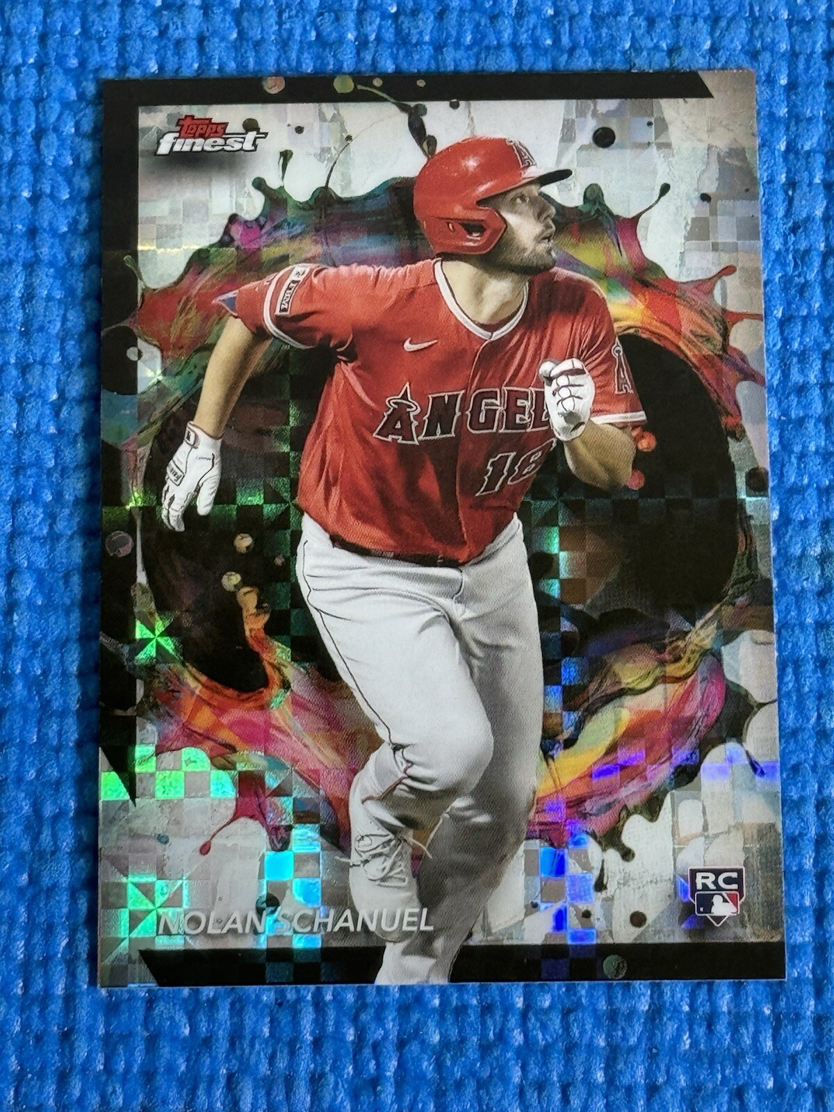 Nolan Schanuel  2024 Topps Finest Rare Checkerboard Refractor RC #271 Angels