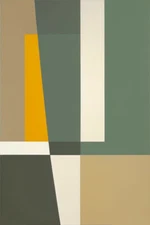 Large Abstract Painting 2x3 ft. Complex Geometric Demrin Fine Art Original NEW