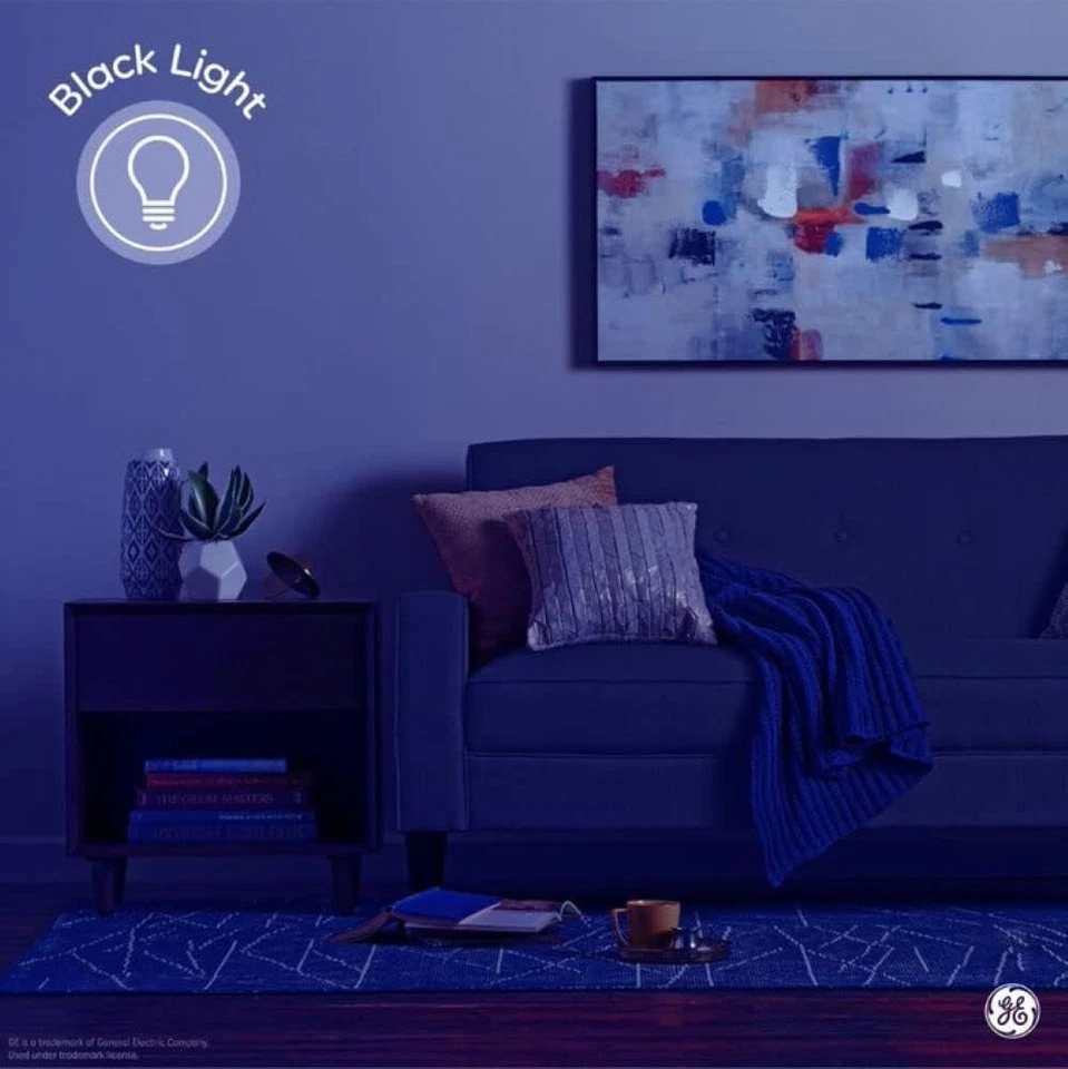 1 GE LED Black Light Bulb 5W Medium Base  A19 In/Outdoor Non-Dimmable - Image 3 of 3