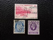EUROPE - 3 timbres obliteres perfores (A7)