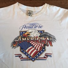 Vintage Proud To Be American Shirt Eagle Made In USA 90s XL