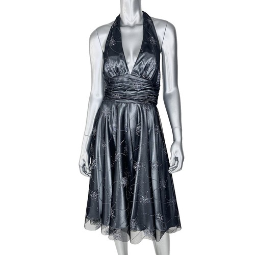 Adrianna Papell Beaded V-Neck Sleeveless Midi Dress, 6P | eBay