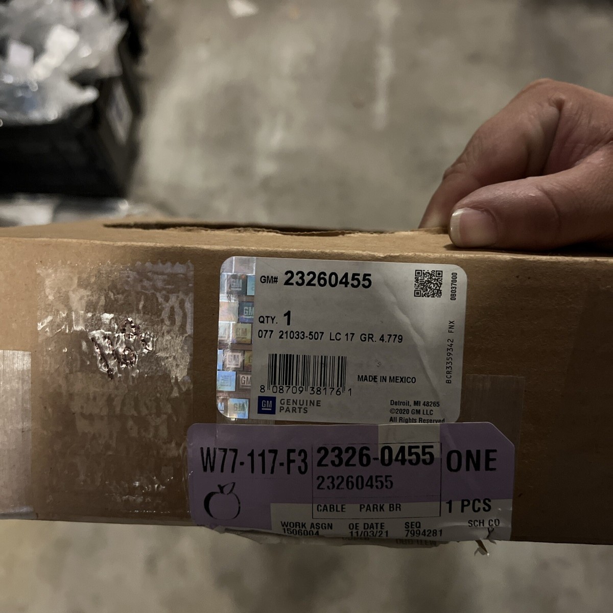 ACDelco GM Genuine Rear Parking Brake Cable - Passenger Side