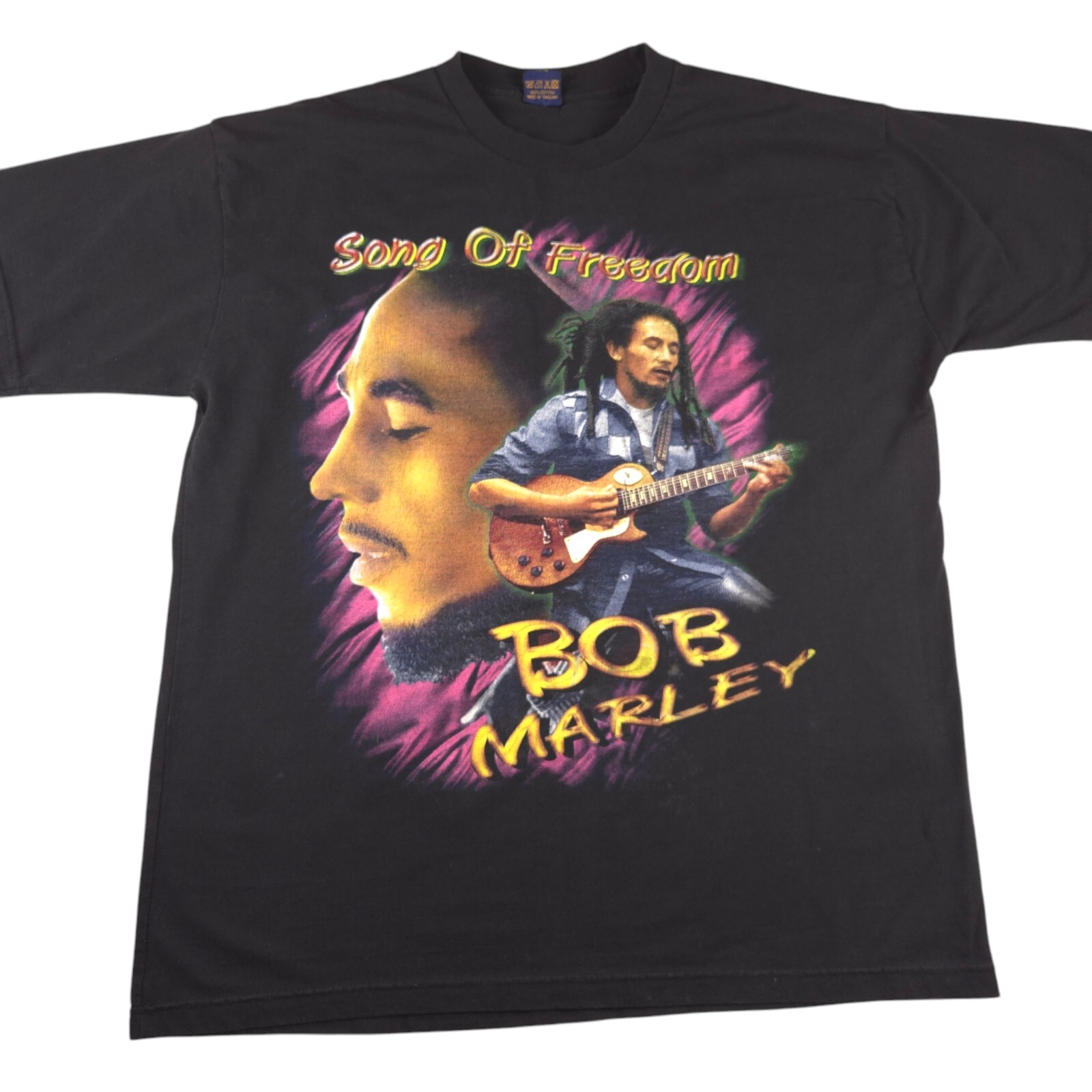 Vintage 90s Bob Marley Rap Tee T Shirt Songs Of Freedom Size XXL