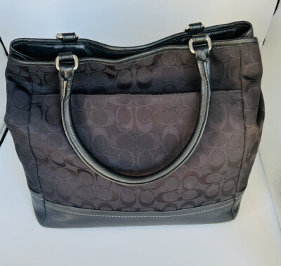 バッグ Vintage Coach Bag Satchel Signature Vintage Coach Signature Canvas And Leather Satchel Bag | eBay