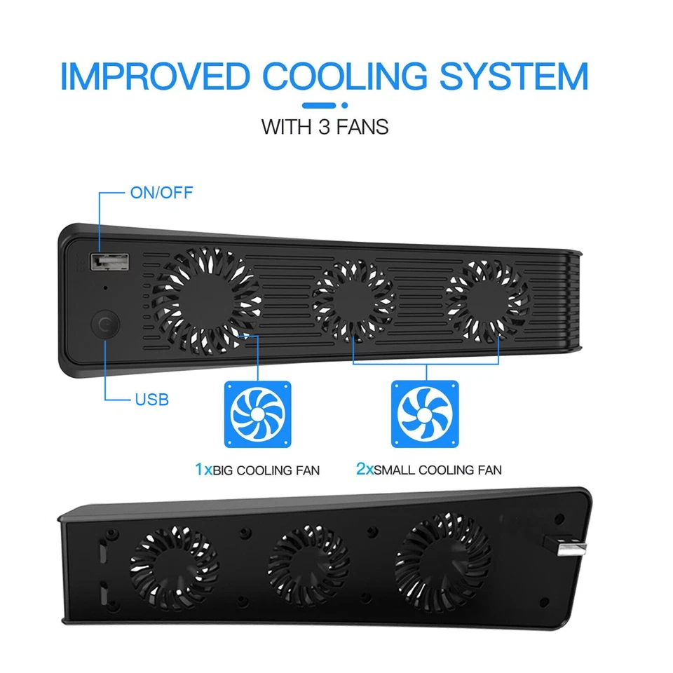 Vertical Cooling Fan Cooler External Accessories for PlayStation 5 PS5 Console - Image 4 of 4