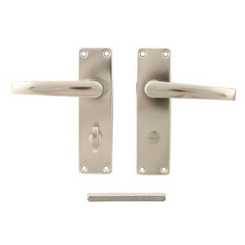 TSS Aluminium Screw Fix Bathroom Lock Handles (TSSALSLBATHSAA)