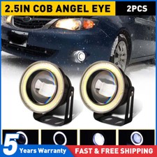 COB LED Headlight Rings Halo Angel Eyes Xenon Universal High Power Bright 63.5MM