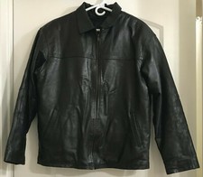 New Men  s Biker Black Genuine Leather thick premium quality Jacket