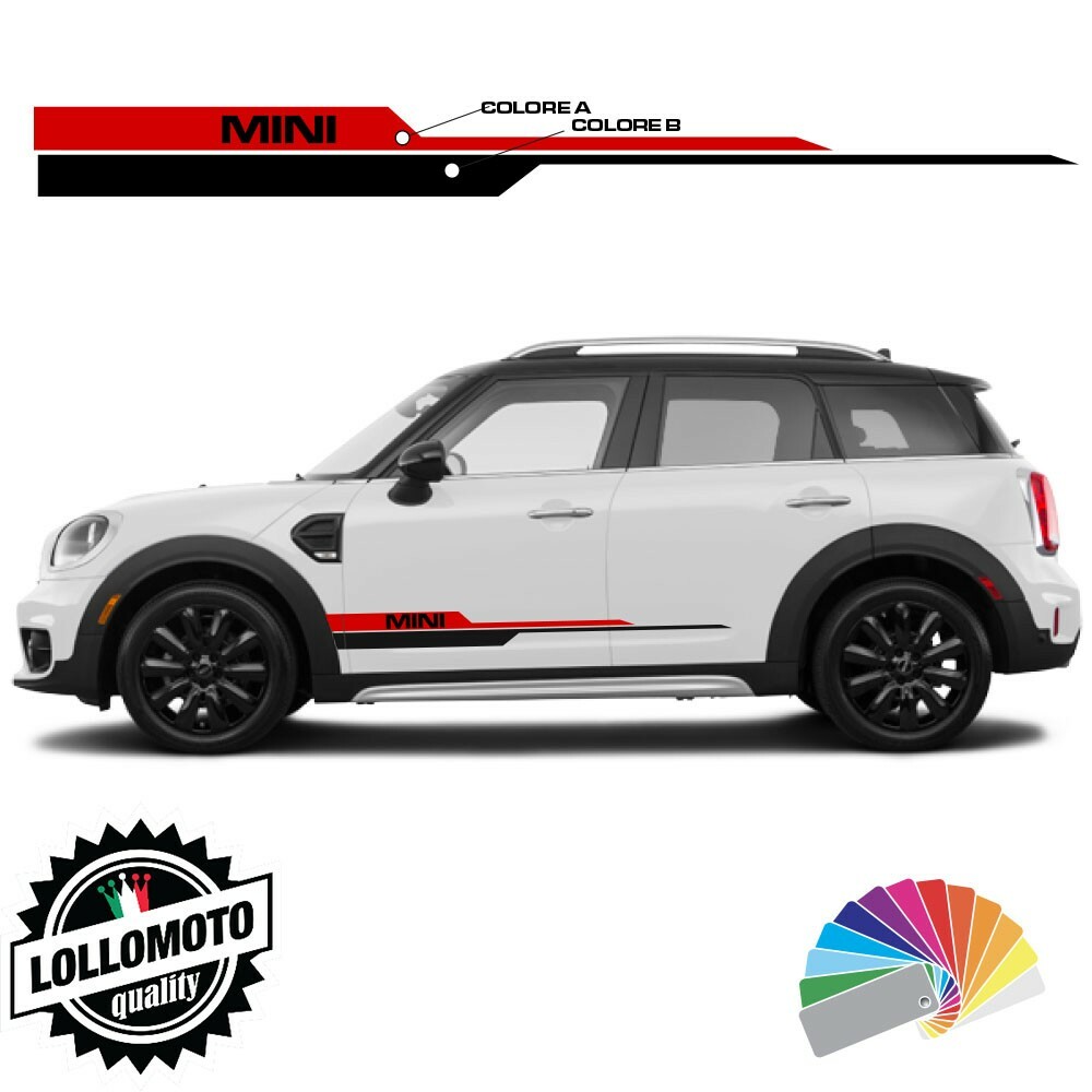 Strisce Fiancate Adesivi MINI COUNTRYMAN Cooper S SD ONE Mod. TITAN Personalizza