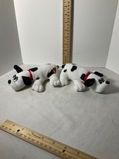 TONKA Pound puppies plush set of two white with spots