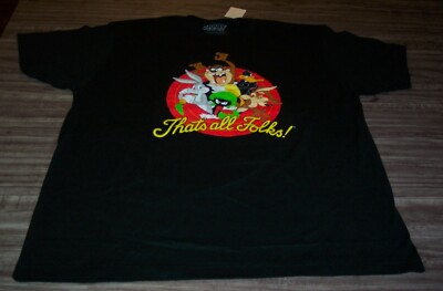 WB Looney Tunes That's All Folks T-shirt XL Taz Wile Coyote