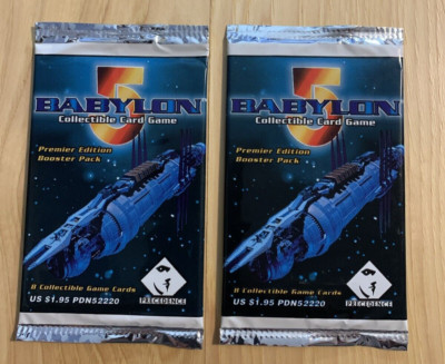 1997 Babylon 5 Collectible Card Game Premier Edition Booster Pack 8 Cards New X2