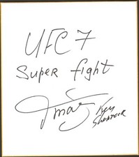 Ken Shamrock Oleg Taktarov Signed Shikishi Board BAS COA UFC 7 Super Fight 1995
