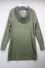 Cabi Long Sleeve Cowl Neck Olive Green Dress-XS-Thumbholes-Drawstring