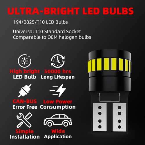 LED Headlight Fog Light 24 LED License Plate Bulbs Kit For Chevy Tahoe 2000-2006 - Picture 20 of 21