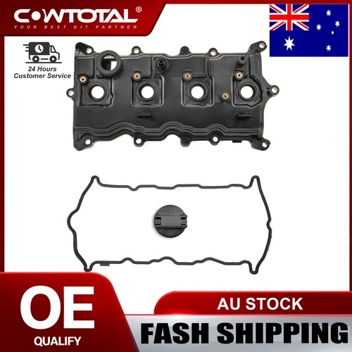 Engine Valve Cover With Gasket For 2007-2012 Nissan Altima & Sentra 2.5L L4 – Black Plastic, Direct Fit, 1-Year Warranty