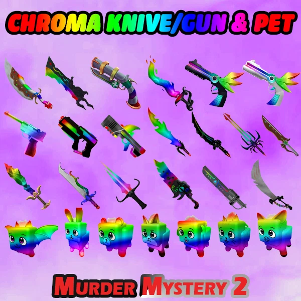 Roblox Murder Mystery2 | MM2 |✨Chroma Knives/Guns & Pet✨| CHEAP & FAST DELIVERY!