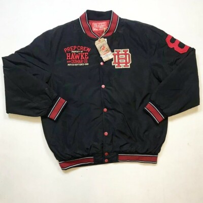 Hawke & Dumar MEN S 2XL 1 of 1 Rare Varsity  Botton Down Coat Jacket Black Nice