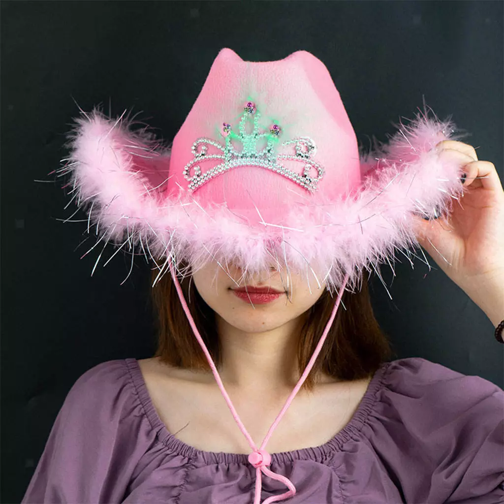 Pink cowgirl hat womens sales