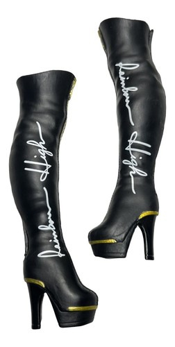 Rainbow High Carmen Major Doll Rockstars Tall Boots Black Gold Over Knee Shoes