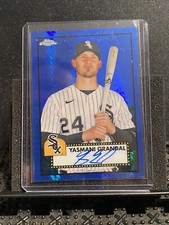 Yasmani Grandal 2021 Topps Chrome Platinum - Blue Prism Auto -#24/99  White Sox