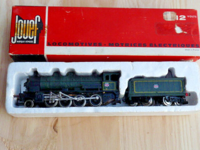 Locomotive à Vapeur Jouef 140 C + Tender - Échelle HO (1/87) - Vert - Occasion Très Belle