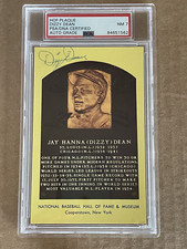 Dizzy Dean Signed HOF Plaque Auto Autograph PSA/DNA NM 7