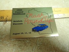 1990 Nash Car Central Nashional Meet Dash Plaque