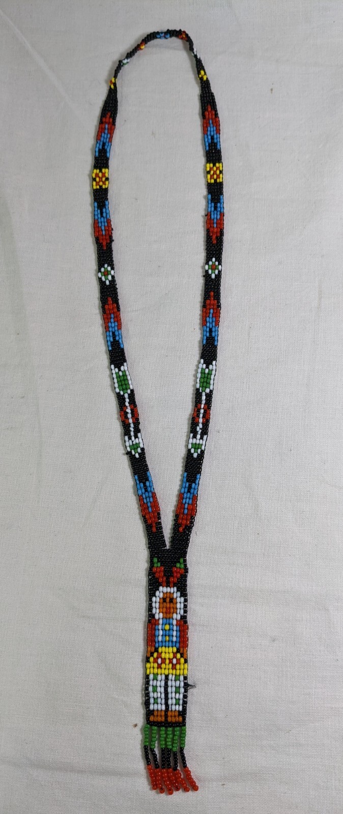 NATIVE AMERICAN BEADED MULTI COLORED NECKLACE - image 1
