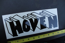 Hoven Surfboards Clear Black White Graffiti 3D OG V43D Vintage Surfing STICKER