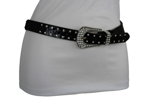 UNBRANDED Beaded Stretch WIDE Hip Belt, BLACK/BROWN/WHITE 