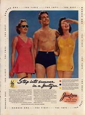 1940 Jantzen Swimsuits Vintage Print Ad Step Into Summer