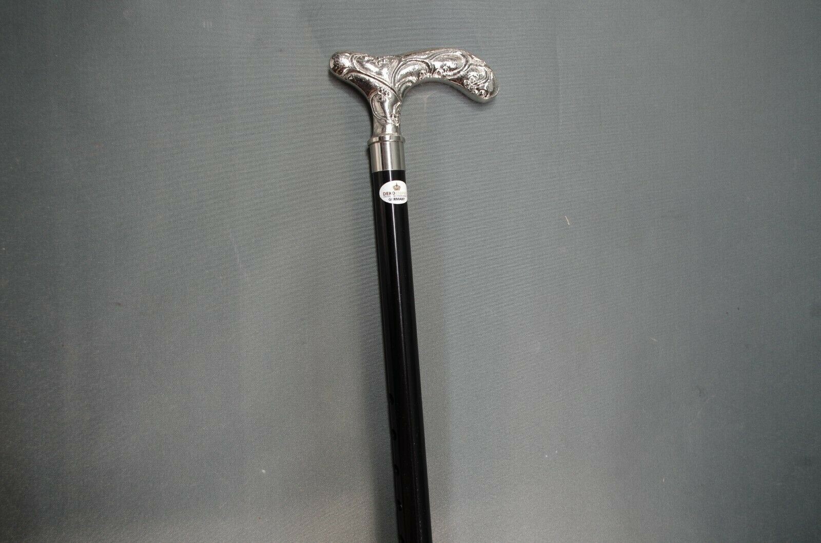 Antique Solid Brass chrome carved Handle Vintage … - image 3