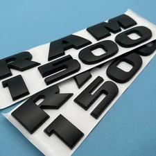 2X 3D Front Door Side Emblems Letters For 2013-2018 RAM 1500 Badges Replacement