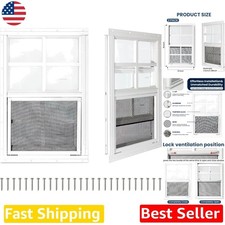 2 Pack Shed Windows 12"x18" Sliding, Tempered Glass, White Aluminum