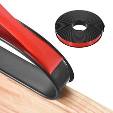 U-Shape Edge Banding 1-1/8"x21.3ft Black Self Adhesive Edging Trim