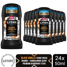 Lynx Deodorant Stick Black Vanilla, Blue Lavender & Cherry Spritz, 50ml