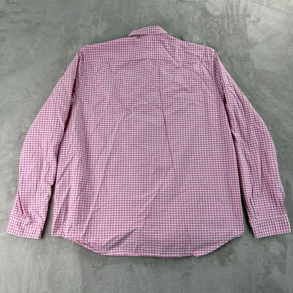 Camisa Denim & Supply Ralph Lauren Para Hombre Talla XXL Rosa Blanca Cuadros Abotonada Foto 3 de 4