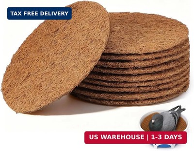 POPETPOP 10 Pcs Pigeon Nest Pads, Natural Coconut Fiber Bird Breeding Mat, Bird